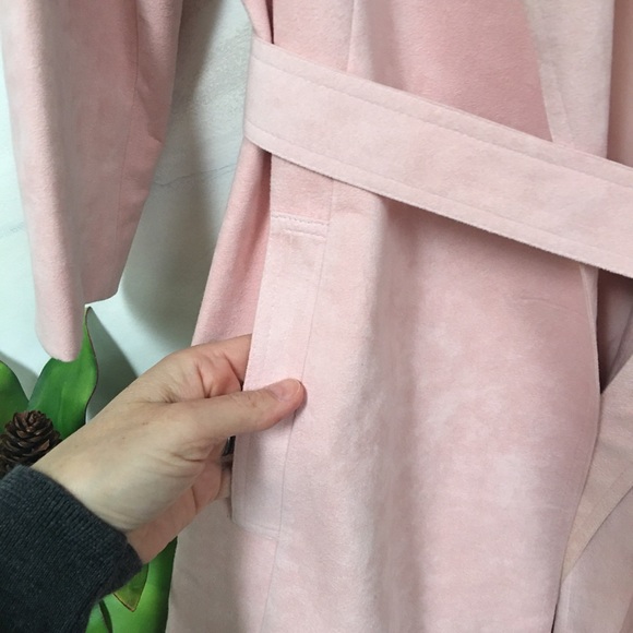 💖ULTRASUEDE-baby PINK vintage long blazer jacket - Picture 8 of 8